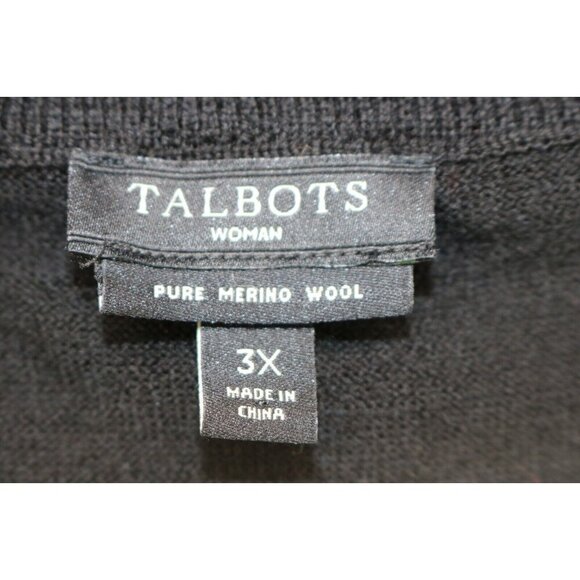 Talbots Long Sleeve 100% Pure Merino Wool V-Neck Sweater-Size 3X - Picture 5 of 9